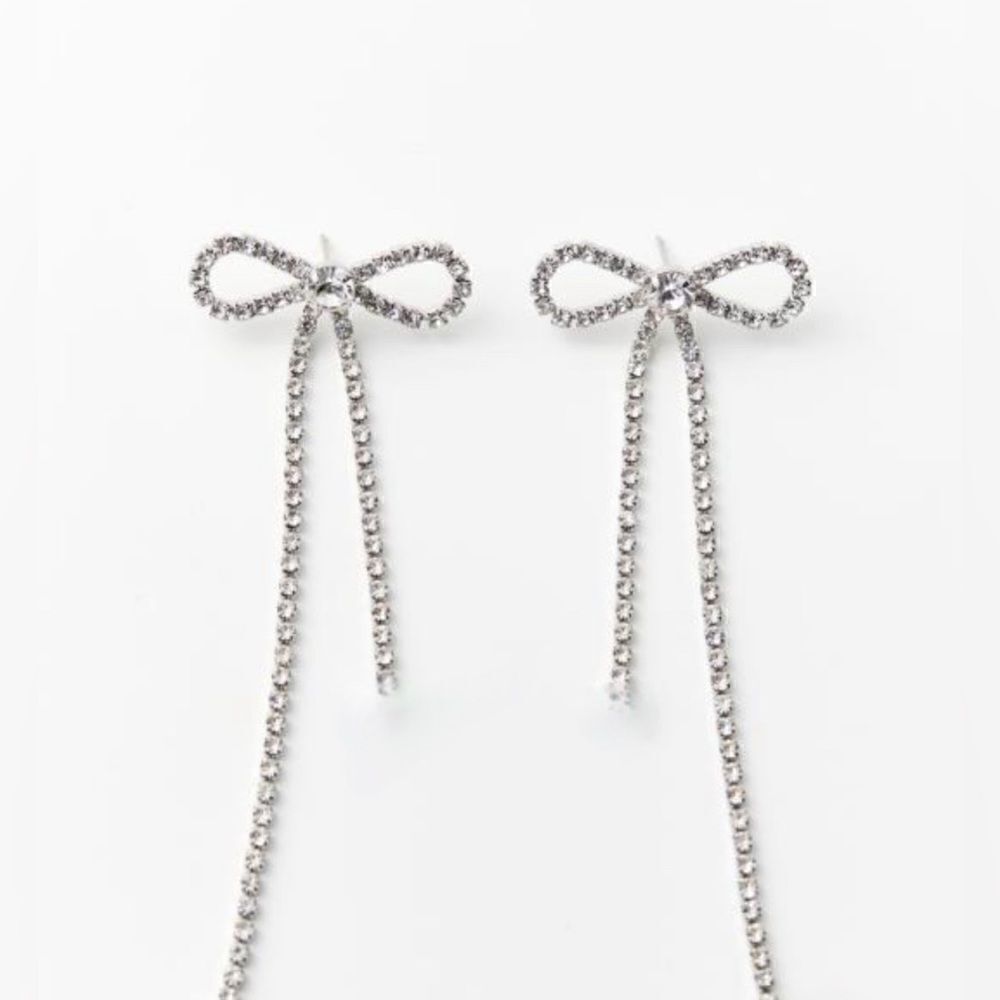 Rhinestoneโdrop earrings N894